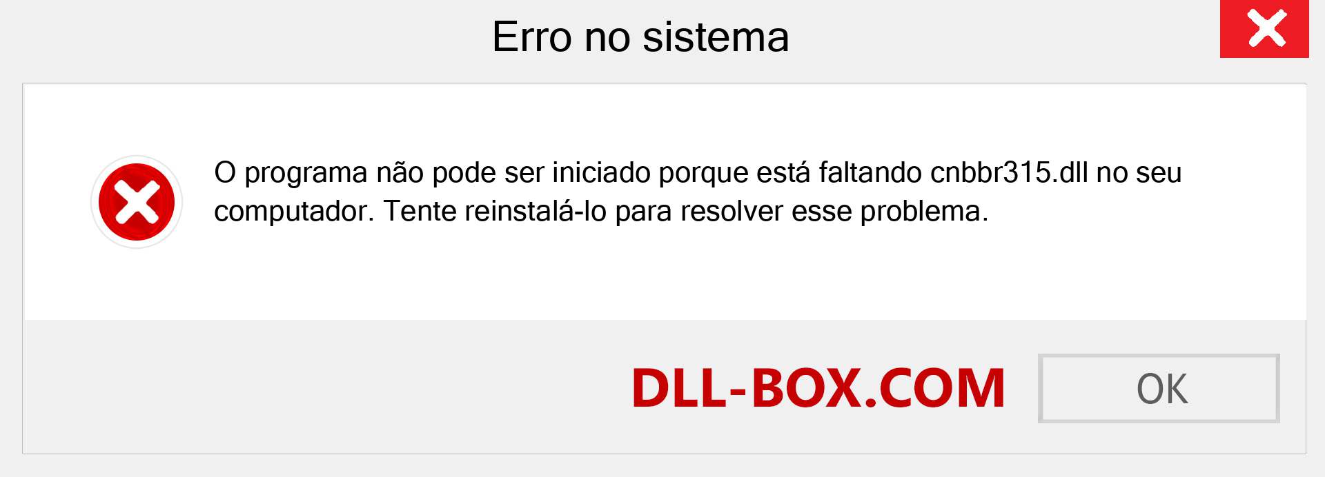 Arquivo cnbbr315.dll ausente ?. Download para Windows 7, 8, 10 - Correção de erro ausente cnbbr315 dll no Windows, fotos, imagens